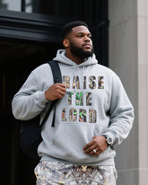 Big & Tall Men's Daily Leisure. Original Design College Style RAISE TSE LORD. Fearless Hoodie Shorts Suit